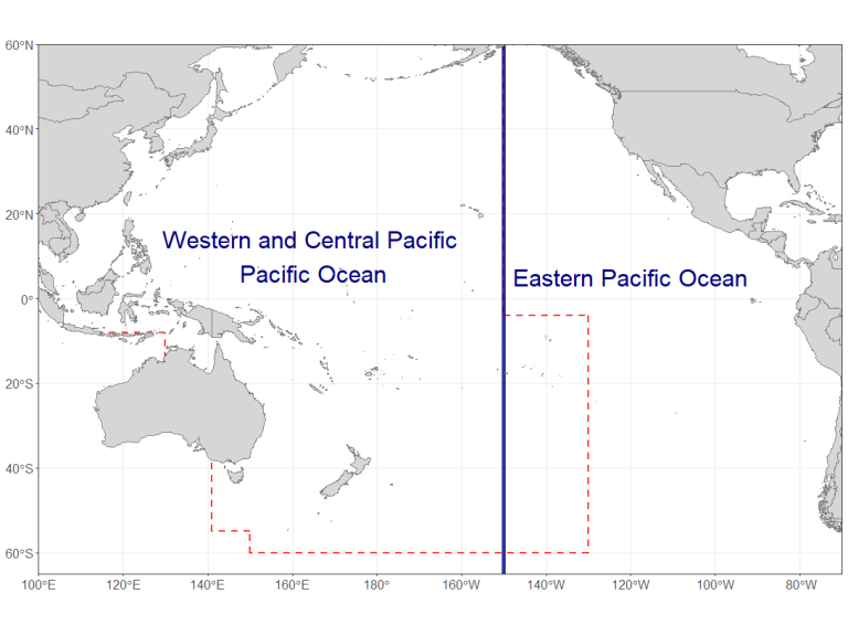 The western and central Pacific Ocean (WCPO)
