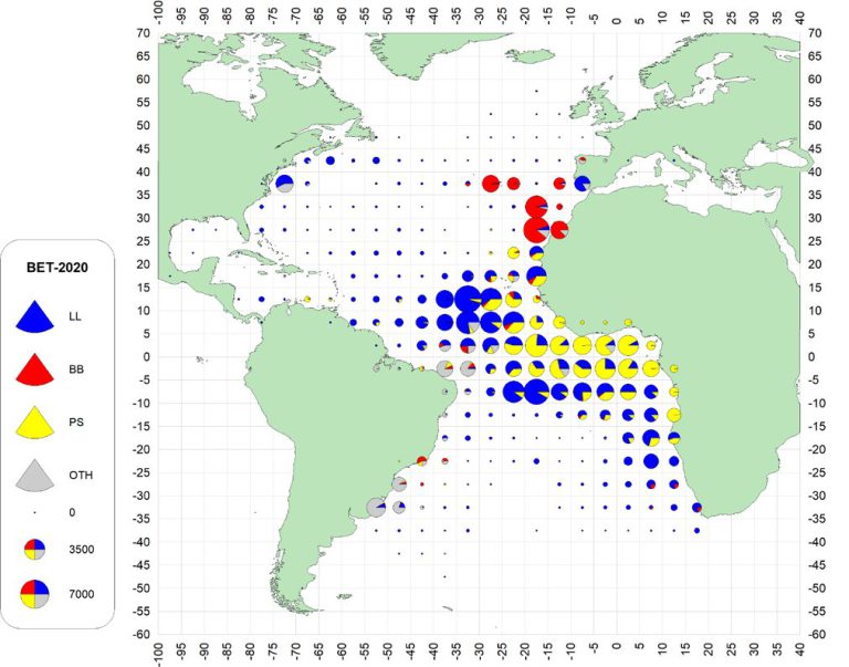 Longline fishing for bigeye tuna